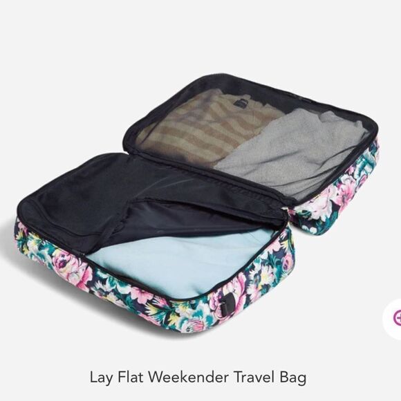 Vera Bradley Lay Flat Weekender Travel Bag in Garden Grove NWT - Picture 4 of 6